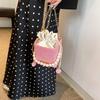 Moda Fresca Dulce Personalidad Bolso de Cadena con Perlas para Mujer 2024 Otoño Popular Nicho Bolso de Hombro Bolso Cruzado Bolsos