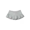 Falda de sudadera gris, falda plisada, adelgazante, nuevo estilo universitario, estilo americano, minifalda casual para chica petite y popular, falda de lana para mujer