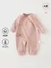 Enterizo con Lazos para Bebé de 0 a 6 Meses Tipo A Pijamas de Bebé para Primavera y Otoño Ropa de una Pieza Ropa de Bebé Mariposa Ropa Estilo Monje
