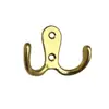 Colgador de Doble Gancho de Aleación de Zinc Perchero para Ropa Sombrero Gancho Pequeño Antiguo Accesorios de Manualidades Retro Negro Pulverizado Ferretería Moderno