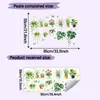 Pegatinas de Pared con Hojas de Plantas Verdes Tropicales en Maceta de Comercio Exterior para Entrada, Dormitorio, Sala de Estar Decoración del Hogar, Autoadhesivas al por Mayor Transfronterizo