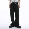 Venta directa al por mayor transfronteriza estilo coreano color liso simple Joker holgado rectos jeans hombres y mujeres amantes pantalones casuales