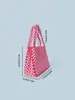Bolso de Mujer de Invierno Personalizado Nuevo Retro Literario de Gama Alta Bolso con Cuentas en las Esquinas Tejido a Mano Bolso de Mano con Diseño de Nicho