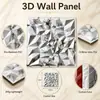 Paneles de Pared 3D Estéreo Electrochapados de PVC Paneles de Pared con Forma Decoración de Pared Decoración de Sala de Estar Paneles Estéreo Paneles de Pared Dorados