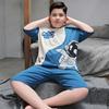 Pijama infantil gordito para niños verano fino manga corta algodón verano gordito niños grandes talla extra niños ropa de aire acondicionado traje