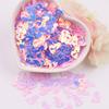 Estrellas huecas sirena flor de cerezo maquillaje de escenario infantil brillo lentejuelas diy material pegamento funda de teléfono móvil lentejuelas 10g