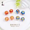 Contas Espaçadoras de Cobre Esmaltado Banhado a Ouro, Contas Redondas Tradicionais em Cloisonné com Gotejamento de Óleo para Pulseiras DIY, Acessórios de Contas Vintage