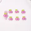 Serie de frutas de dibujos animados accesorios para decoración de uñas resina DIY piezas pequeñas sandía cereza fresa pendientes pasador accesorios de decoración
