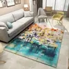 Tapete para Sala de Estar Estilo de Renderização Transfronteiriça Tapete para Mesa de Centro de Quarto Tapete Retangular Espesso Moderno para Cabeceira de Sofá-cama