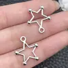 Mistura 20 Estrelas de Prata Antiga Estrela Lua Sol Liga de Zinco Pingente Acessórios para Pulseira Colar DIY