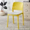 Cadeira de Jantar de Plástico Espessado para Uso Doméstico, Cadeira de Mesa de Jantar Moderna Minimalista, Banco Comercial Tendência para Restaurante com Encosto
