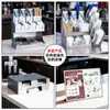 Novo Produto 0.8 Suporte de Copo de Papel de Aço Inoxidável Bar de Café Loja de Chá com Leite Rack de Armazenamento de Canudos e Guardanapos Rack de Posicionamento Multifuncional