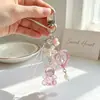 Bolsa Pingente Urso Laser Fofo com Contas Coração Laço Criativo Fofo Corrente Goo Card Estilo Ins Corrente para Celular