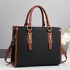 Bolso Tote de Gran Capacidad, Bolso de Mano de Alta Gama para Mujer, Nuevo Bolso Versátil de Negocios con Color en Contraste para Mujer