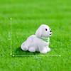 Micro Paisagem Desenho Animado Criativo Leitura e Rega de Flores Cachorro Boneca Casa de Boneca DIY Decoração Acessórios Mini Pequenos Enfeites