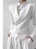 Traje Casual para Hombre y Mujer Cuello Barcaza Chaleco de Negocios Estilo Británico Nivel Alto Cuello Barcaza de Pistola Chaleco Slim-Fit Chaqueta Chaleco