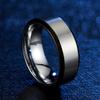 Comercio Electrónico Amazon Anillo para Hombre de Dos Tonos 8mm Acero Inoxidable Azul Mate Anillo de Moda Cepillado