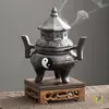 Fornalha de Alquimia Taishang Laojun Placa Bagua Tai Chi Zen Incensário Aroma de Incenso para Casa Interior Incensário de Cerâmica Ornamento Criativo