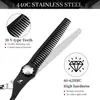Tijeras de Peluquería Mango de Serpiente Negro Brillante de 6.0 pulgadas Tijeras para Cortar el Cabello Tijeras Planas Tijeras para Flequillo Tijeras Dentales