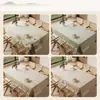 Nova toalha de mesa de fio estilo chinês nacional, à prova d'água, à prova de óleo, lavável, quadrada, tapete de mesa de jantar espessado, toalha de mesa de chá estilo lótus Zen