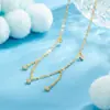 Collar de Circonita para Mujer 2025 Nuevo Estilo Lujo Ligero Diseño de Nicho Accesorio de Colgante de Piedra Preciosa de Alta Gama Cadena para Clavícula Joyería