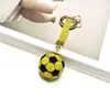 Pingente Chaveiro Bola de Futebol 3D Cravejado de Strass Transfronteiriço Lembrança Criativa Estilo Esportivo Pingente de Bolsa de Strass Presente