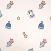 Algodón de clase a tela de algodón y lana impresión 40s tela de punto de doble cara mono para bebé bolsa saco de dormir tela para ropa del hogar