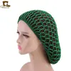 Red Trenzada de Ganchillo Hecha a Mano para Mujer, Bolsillo de Malla, Sombrero para el Cabello de Placa de Malla, Gorro de Noche, Lazo Retro, Estilo Retro
