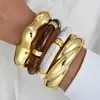Pulsera Abierta Irregular de Acrílico, Pulsera Exagerada de Personalidad Transfronteriza, Joyería de Diseño Simple de Nicho de Gama Alta para Mujeres