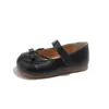 Sapatos de Princesa de Couro para Meninas 2026 Primavera e Outono Mocassins Vermelhos Estilosos para Crianças Sapatos Únicos com Sola Macia para Bebês