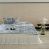 Falda de Cama Retro Francesa con Sensación Fresca de Polímero Hilo de Hielo Lavable a Máquina Veraniega Femenina Esterilla para Cama