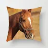 Funda de almohada con cabeza de animal de caricatura súper suave imitación guepardo león caballo para estudio dormitorio cojín lumbar se puede personalizar