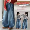 Pantalones de Niña Otoño 2026 Nueva Moda Ropa Infantil Pantalones Anchos Holgados para Niñas Ropa de Otoño Jeans de Guadaña para Niños