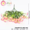 Flores Artificiales Transfronterizas Eucalipto Gloria de la Mañana Ramo Colgante de Pared Decoración de Fondo de Pared Flores Falsas de Plástico Plantas Verdes Enredaderas