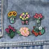 Broche Floral, Exquisita y Versátil Decoración para Mochila Escolar, Peonía, Tulipán, Fresa, Girasol, Insignia de Aleación con Gota de Aceite