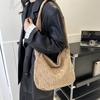 2026 Bolso Tote Simple de Gran Capacidad para Mujer, Nuevo de Primavera, Bolso de Hombro Casual de Pana, Bolso Grande