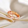 Anillo de Lujo Ligero de Moda Coreana Tendencia en Tiktok con Microincrustaciones de Diamante y Madreperla para Mujer con Acabado de Alta Gama Que No Se Desvanece
