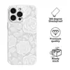 Funda de Teléfono de Verano para Niñas con Flor de Rosa Bordada Imitación Encaje, Estilo Sencillo, para iPhone 17/18 Pro Max, con Alto Atractivo Estético