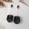 Pendientes de flores de verano 2023, estilo europeo y americano, exagerados, de pétalos, estilo pastoral retro, con broche de plata 925.