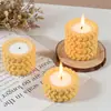 Cuerda Tejida Cuerda de Cáñamo Portavelas Taza para Velas Molde de Silicona de Resina Pegamento Caja de Almacenamiento de Cuerda de Cáñamo DIY Maceta Molinillo de Yeso