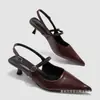 Zapatos de Tacón Alto Sexy de Punta Cruzada de Comercio Exterior Europeo y Americano, Sandalias de Tacón de Aguja Estilo Nuevo, Modernos, Cómodos, Elegantes, Versátiles