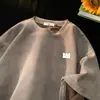 Camiseta de Suede Vintage de Manga Corta para Hombre Verano Camiseta que no se decolora Marca de Moda Tendencia Ropa Holgada de Media Manga