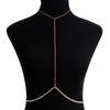 Europeu e americano cross-border simples rua raquete garra corrente strass biquíni peito corrente roupas boate cabresto sexy corpo corrente para mulheres