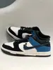 Tênis Putian Pure Original Dunk Low Preto e Branco Panda de Cano Baixo Versátil Marrom e Branco Unissex Casal Esportivo Casual
