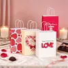 Artículos Populares Transfronterizos: Bolsas de Regalo Temáticas de Amor para San Valentín, Recuerdos de Boda, Bolsas de Tote de Papel Kraft, Empaque de Regalo para el Día de la Madre