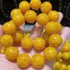 Pulseira Realgar Cinábrio de Minério Bruto Otimizado Masculino Contas de Transferência Roxo Ouro Areia Yin e Yang Pulseira de Casal Realgar de Cristal Amarelo Círculo Único