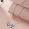 Knn-605 Collar Cruzado con Forma de Corazón y Figura de Ocho de Abeja para Mujer, Cadena de Clavícula Mobius de Alta Gama de Nicho