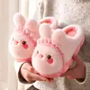 Lindas Pantuflas de Algodón de Conejo para Mujer, Nuevo Estilo Otoño/Invierno 2026, Pantuflas de Felpa Cálidas Antideslizantes con Suela Suave para el Hogar