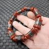 Pulsera de ágata de Xizang con cuentas una, dos, tres, cuatro, cinco, seis, nueve ojos colmillo de tigre Ruyi joyería pulsera de jade luantong
