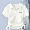 Conjunto de Verano para Niña 2026 Nuevo Estilo Coreano Niña Grande Verano Elegante Manga Corta Mezclilla Conjunto de Dos Piezas